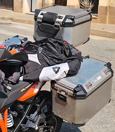 bauletto e due valigie  tris GIVI trekker outback