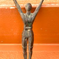Statua In Bronzo Anni 70 Cm 24 Atleta