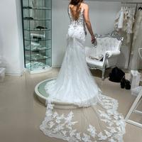 Abito da sposa sirena strascico pizzo tg 40