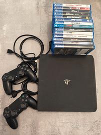 playStation 4 slim 1TB + 2 controller + 14giochi