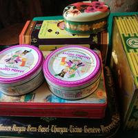 6 scatole di latta vintage