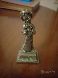 Statuina Peltro cesellato a mano