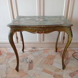 Tavolino Antico Italiano Stile Roccocò Veneziano