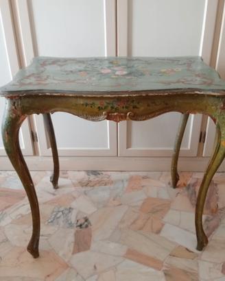 Tavolino Antico Italiano Stile Roccocò Veneziano