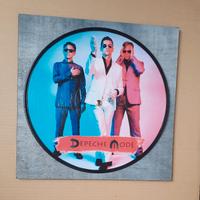 Vinile 33 giri a quadro omaggio ai Depeche Mode 