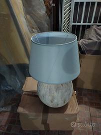 lampada shabby abat jour 