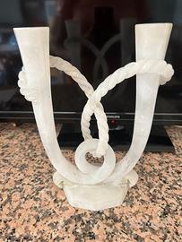 Candelabro onice bianco