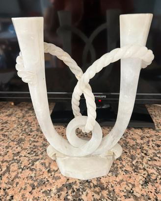 Candelabro onice bianco