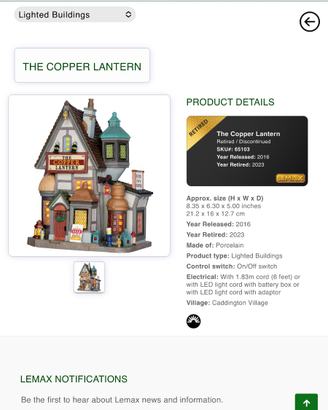 Lemax The copper lantern