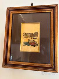 Quadro Vintage in Lamina Oro