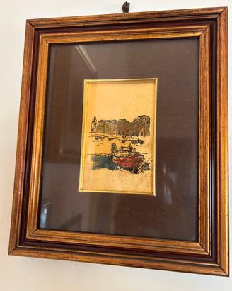 Quadro Vintage in Lamina Oro