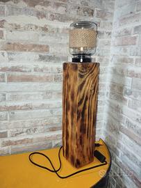 lampada artigianale in legno