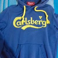 Felpa Carlsberg con cappuccio e tasca a marsupio