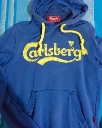Felpa Carlsberg con cappuccio e tasca a marsupio