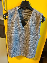 Gilet grigio lana