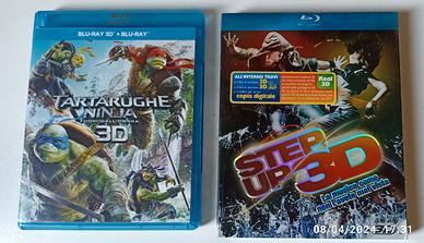 N. 4 BLU-RAY 3D E 2D STEP UP  E TARTARUGHE NINJA