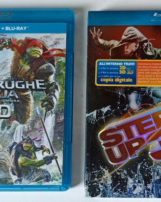 N. 4 BLU-RAY 3D E 2D STEP UP  E TARTARUGHE NINJA