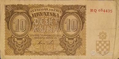 Banconota da 10 Kuna - Stato indipendente di Croaz