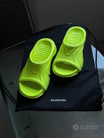 Balenciaga molded sandals BB yellow