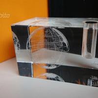 Portapenna in cristallo con decorazione laser