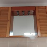 Specchio bagno noce (65x110x15)