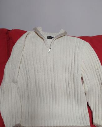 Maglione bianco crema