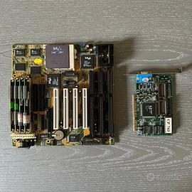 INTEL SOCKET 7 MOTHERBOARD + S3 TRIO 64V+ PCI + IN