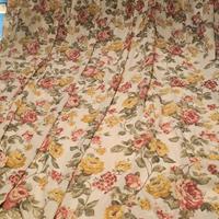 Tenda artigianale country floreale puro lino 