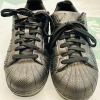 Adidas superstar nero effetto pitonato originali