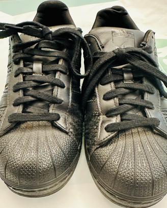 Adidas superstar nero effetto pitonato originali