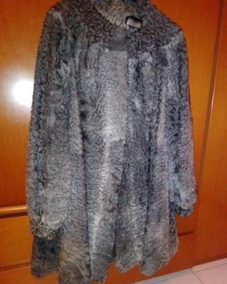 Pelliccia vero persiano grigio perla