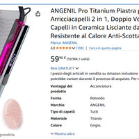 Piastra Capelli Titanio Professionale 2in1 - NUOVO