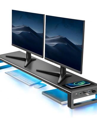Suppporto per monitor, hub usb e ricarica wireless