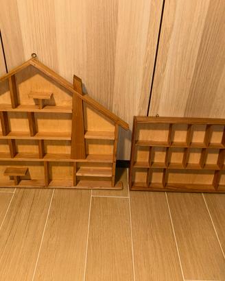 Bacheche espositivi in legno 2 pezzi