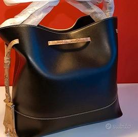 Secchiello in pelle nero Prima Classe