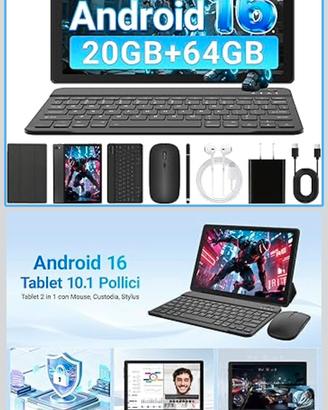 Tablet Android 16 da 10 Pollici,