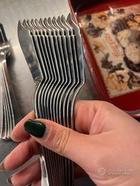 Set 24 posate Vintage Acciaio Inox (12 Forchette +