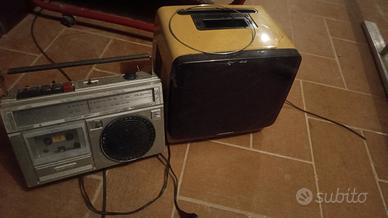 televisore radiomarelli e radio cassetta siemens