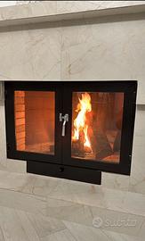 Sportello in acciao per camino