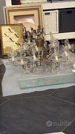 Lampadario gocce cristallo anni 60