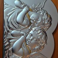 amorino con lastra placcato argento