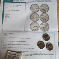 Lotto 9 monete estere periziate