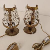 Coppia piccole Abat jour vintage impero oro