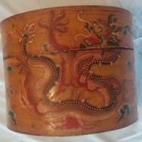 Cappelliera con Draghi Lòng 龍 arte cinese tibetana