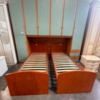 Armadio a ponte ciliegio/verde