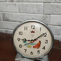 sveglia vintage animata con gallina