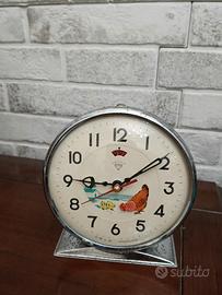 sveglia vintage animata con gallina