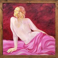 Bionda - olio su cartone telato