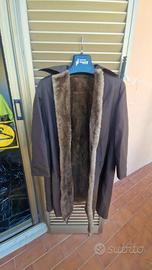 Giacca double face tessuto impermeabile/pelliccia