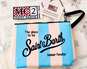 pochette MC2 saint barth righe azzurre 